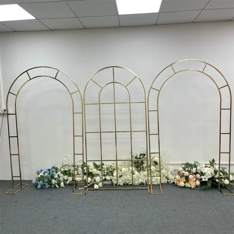 Hot Sell Wedding Backdrop gold wedding arch frame stand wall backdrop arches for weddings