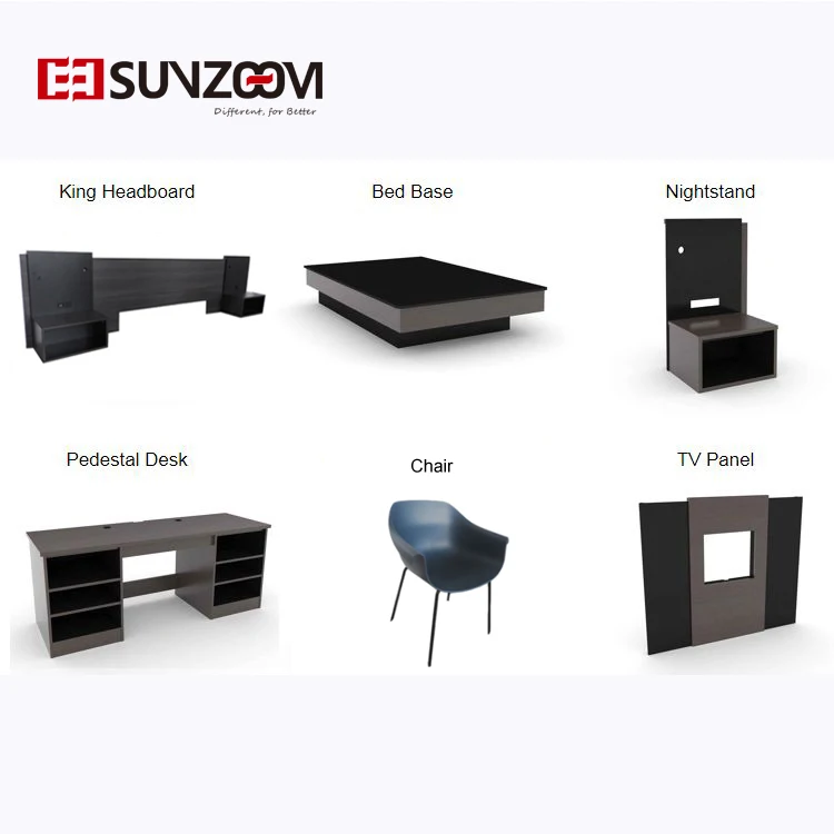
Motel 6 Geminin Hotel Furniture Bedroom Set 