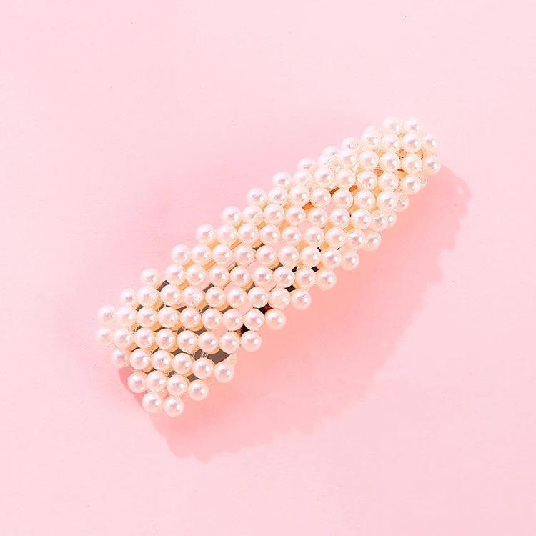 
Korean fashion hot sale kids pearl hairpin word clip side BB women gold jewelry hair clips for girl headwear accessories 