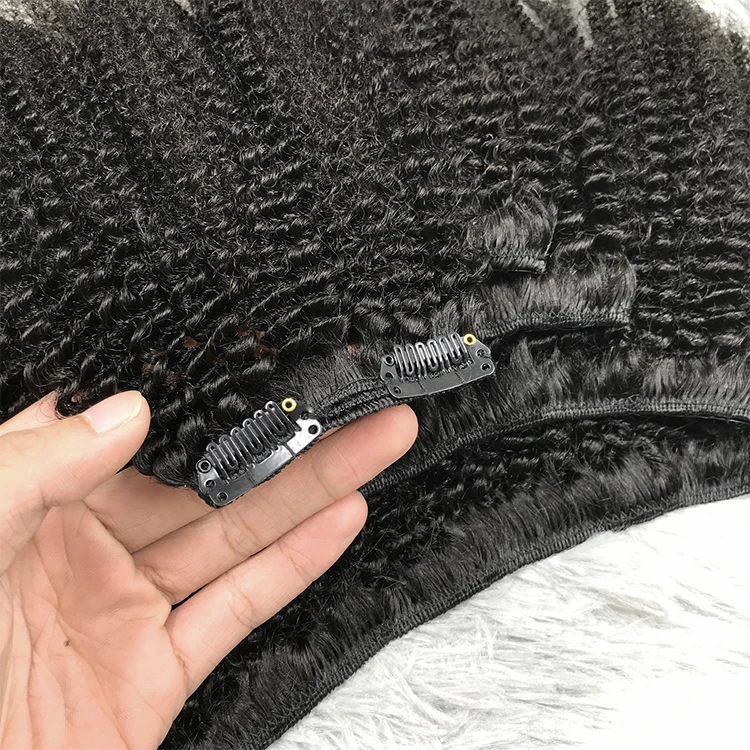 4A 4B 4C  Factory Price Natural Color Unprocessed Raw Brazilian Afro Kinky Curly 3A 3B 3C Hair Bundle Clip In Hair Extension