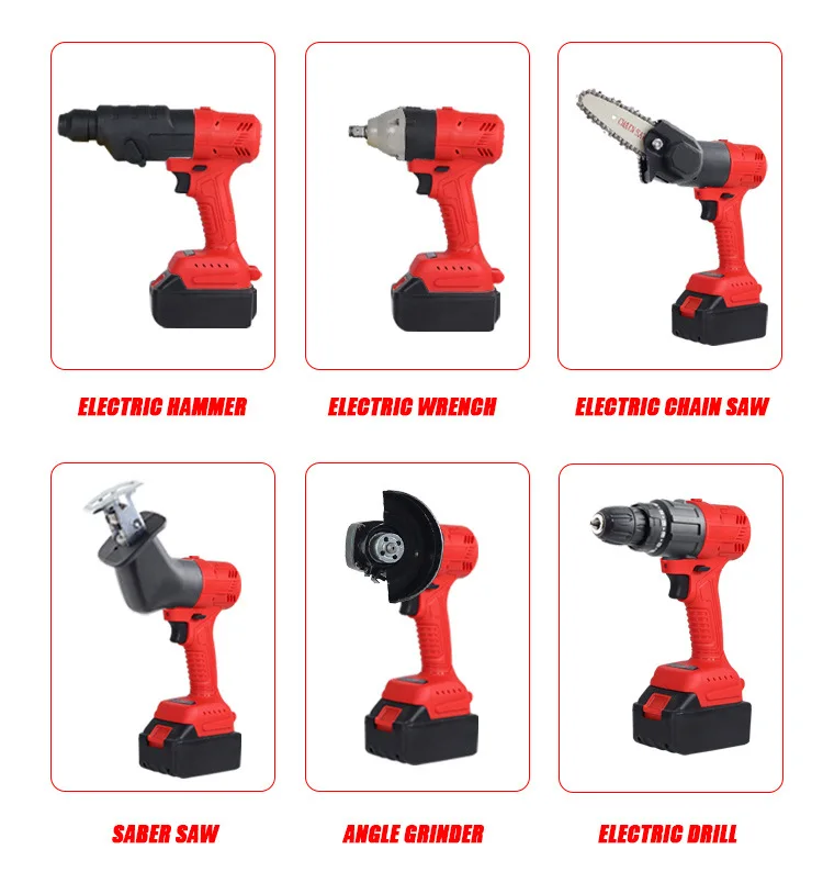 Multi-use new brushless rechargeable universal lithium battery high power tools set