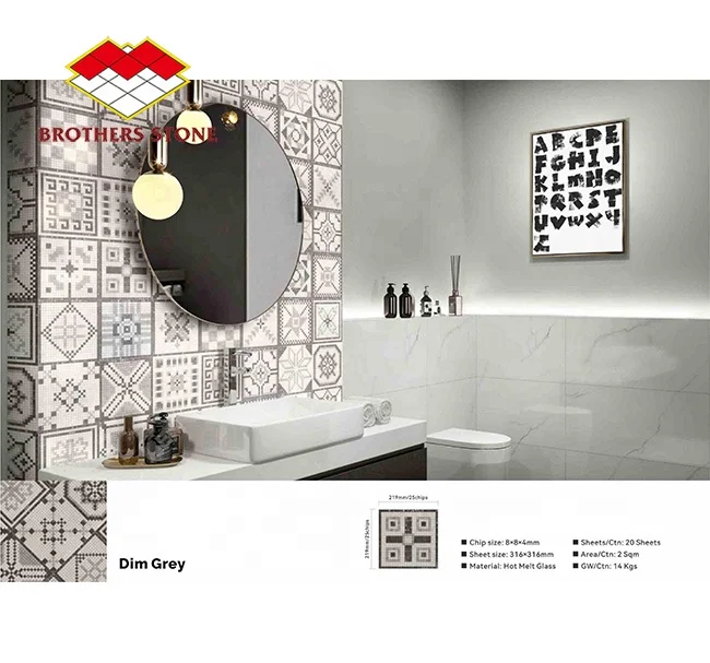 Wholesale Modern Hot Sale Blue Crystal Cracked Glass Mosaic Tiles Swimming Pool Mosaic