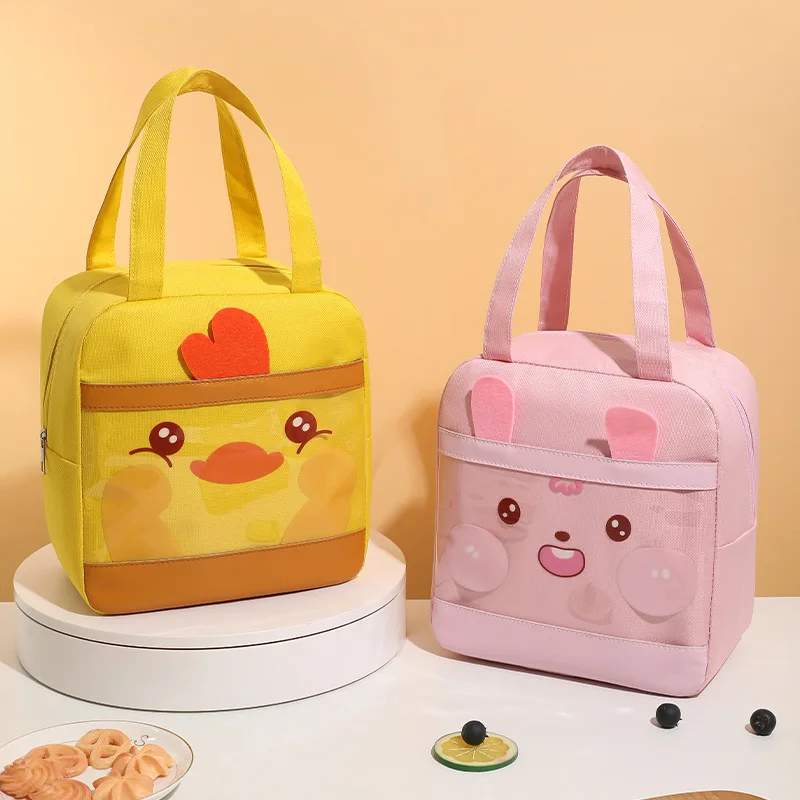 Lunch Tote Wholesale Portable Thermal Soft Insulation Box High Quality Polyester Tote Bags School Kids Lunch Cooler Bags
