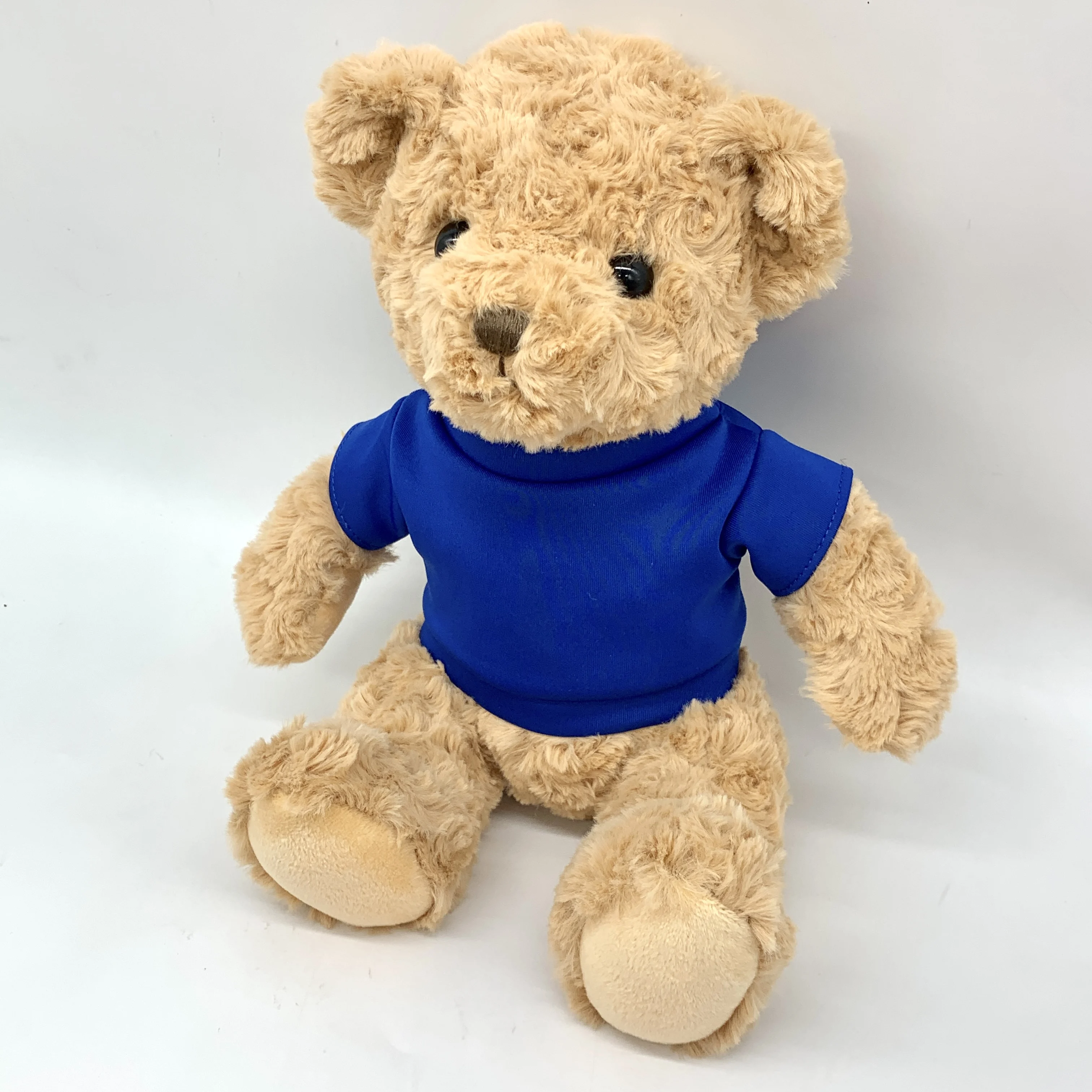 Customized plush teddy bear twisted flower sublimation teddy bear wearing T-shirt plush bear T-shirt with printed logo