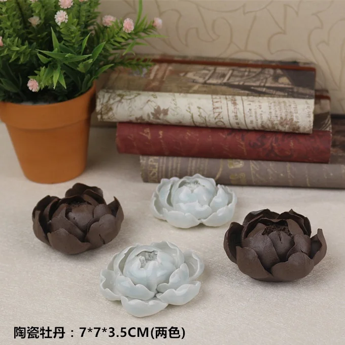 
Unique home decor use cheap small ceramic flower bird statue 