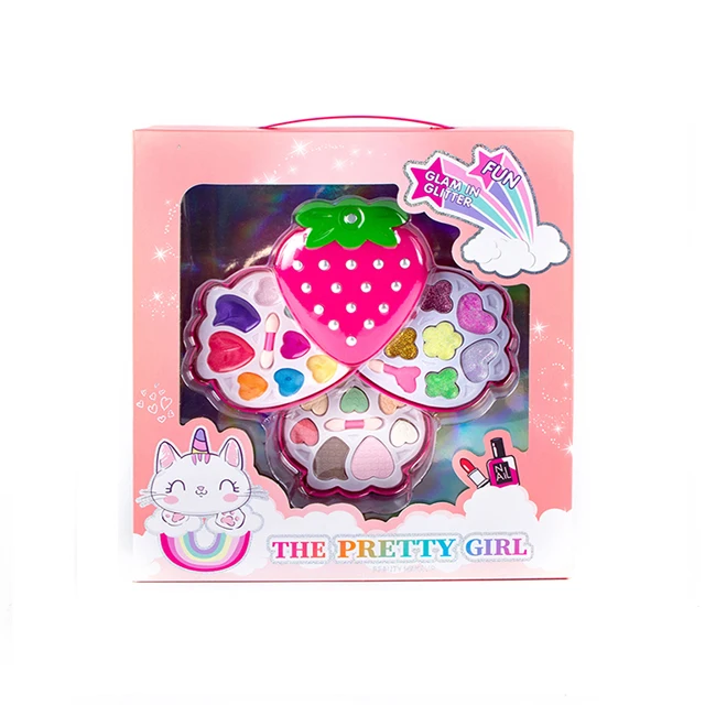 Children Pretend Play Toys Safe Non-Toxic Washable Girls Cosmetic Princesses Makeup Set for Girl