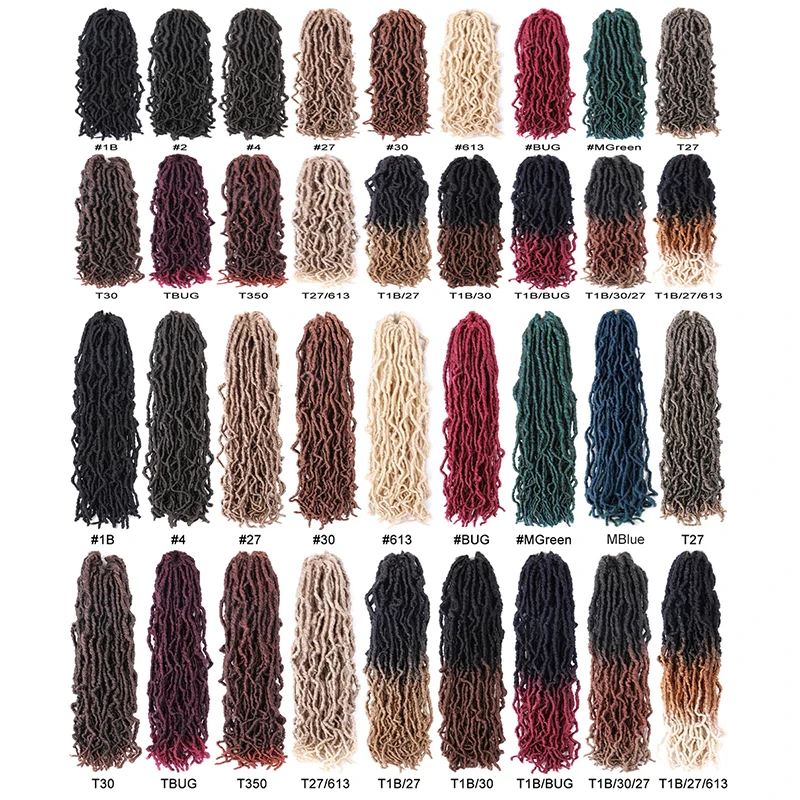 Soft Locs Handmade Dreadlocks Dreads Hair Extensions Synthetic Braiding Crochet For Afro Women Men Hair Ombre Faux Locs