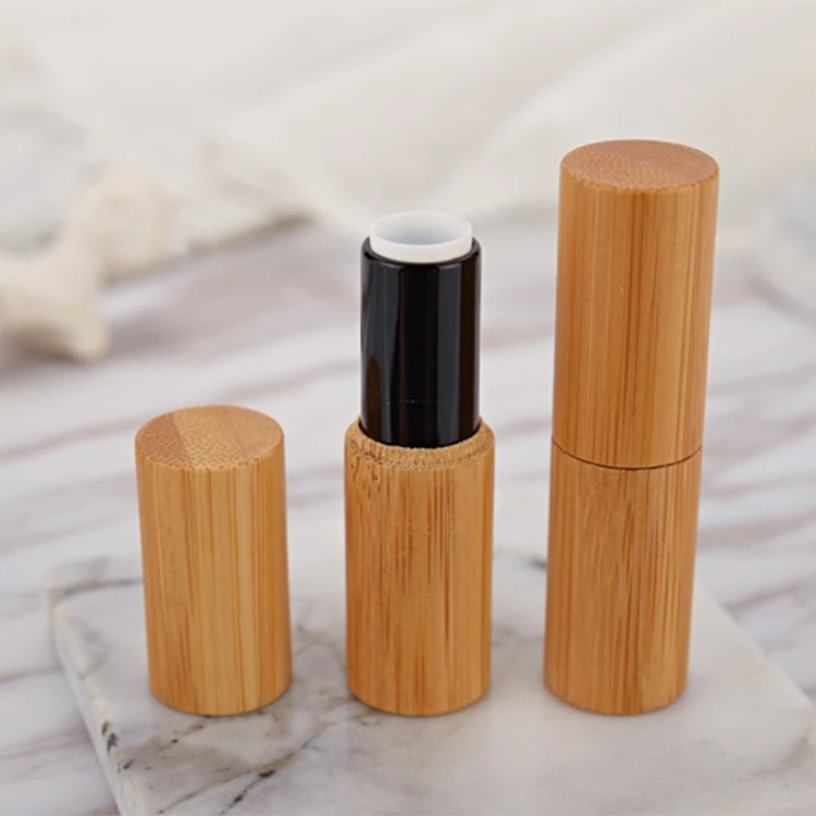 
Good price good quality makeup empty bamboo lip balm lipstick tube 12.1mm 
