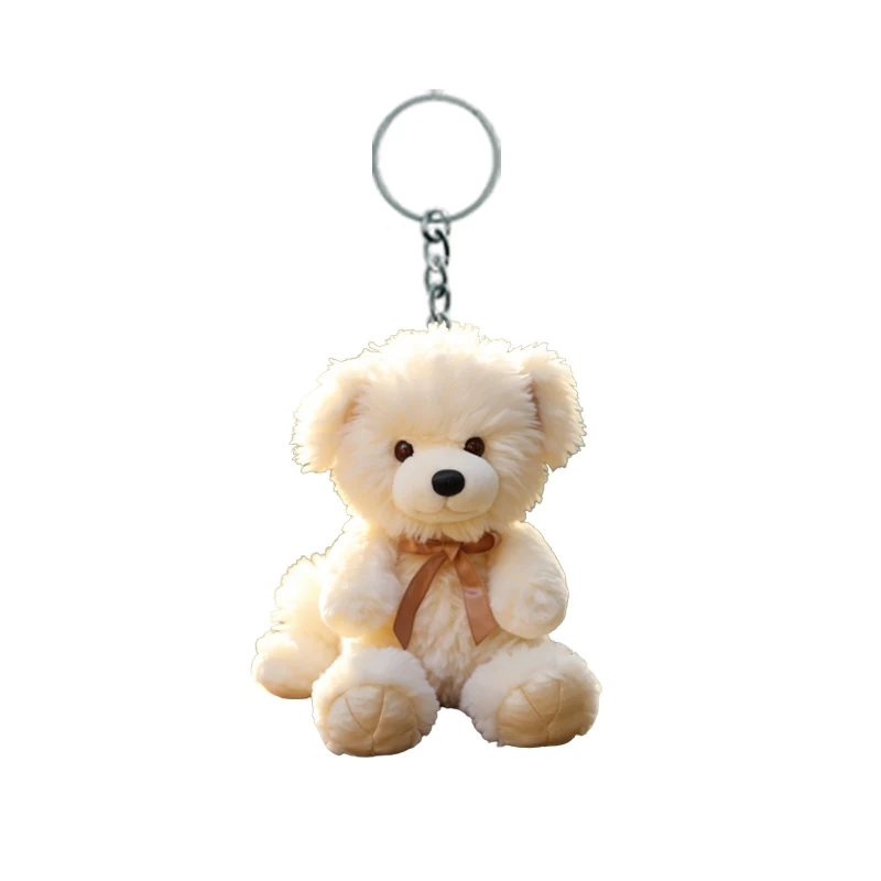 TUGE-Cartoon bear bag pendant figuration wholesale cute plush doll car key ring