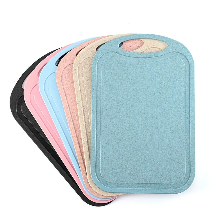 Juice Grooves Easy Grip Handle Dishwasher Safe Non Scratch Kitchen Eco Plastic Wheat Straw Chopping Cutting Board