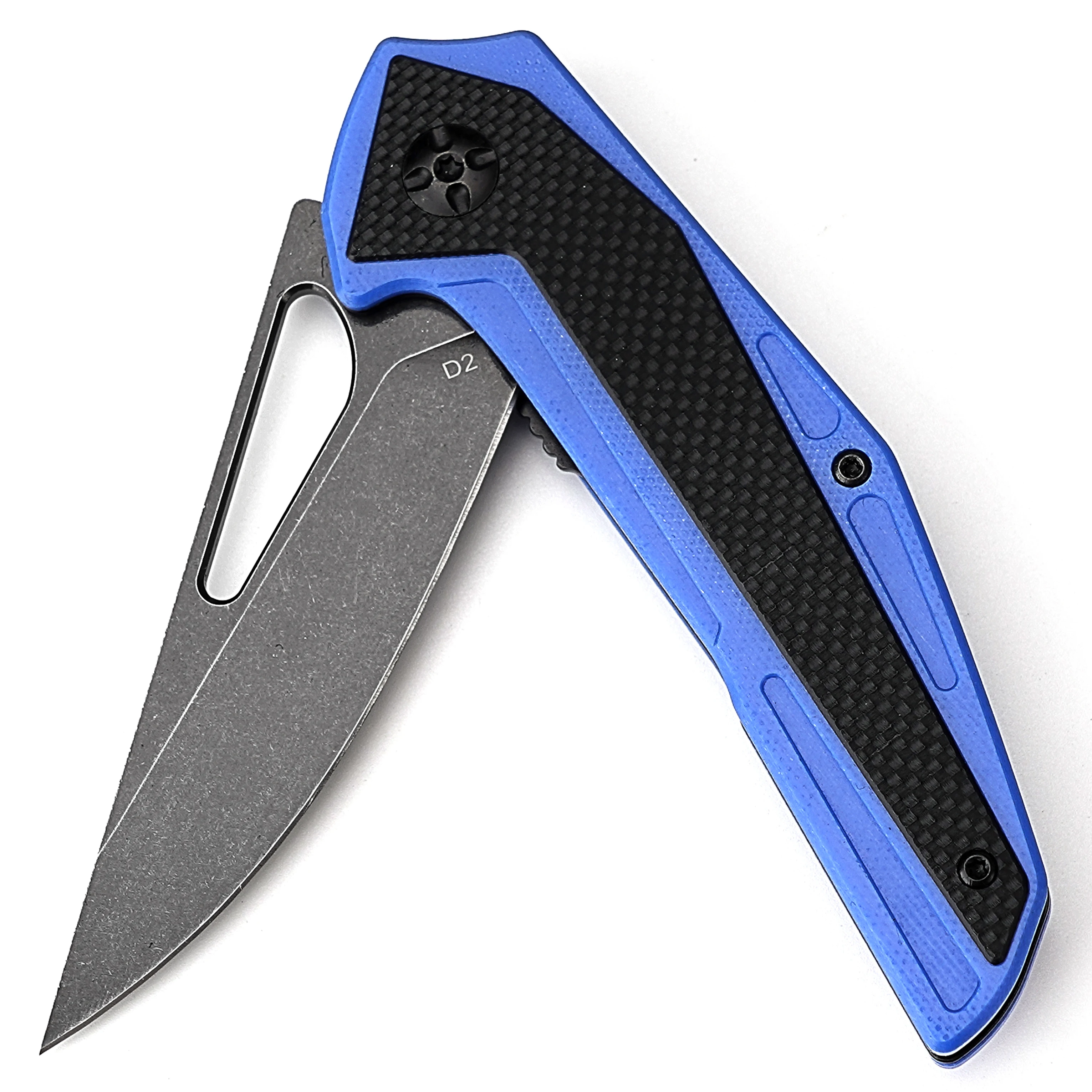 New Style D2 Steel Folding Pocket Knife Black G10 Handle Portable Edc Self Defense Survival Camping Outdoor Knife