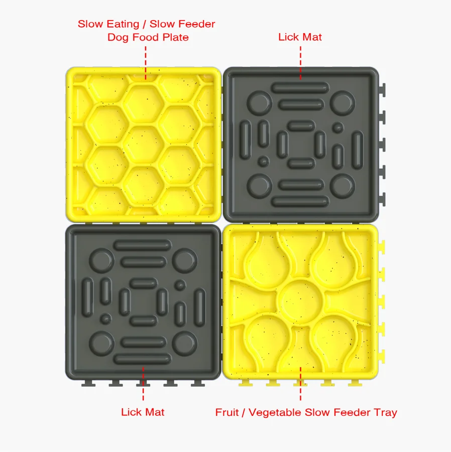 Device Shower Silicone Pet Lick Pad Slow Feeder Food Dispenser Dog Bowl Pet Lick Mat dog bowl square