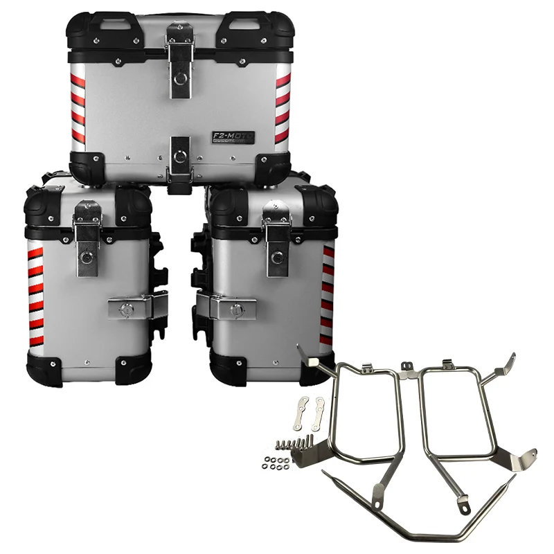 F2-Moto Tail Bracket Motorcycle Side Luggage Rack Aluminum Alloy Motorcycle Side Box Motorcycle Top Case Side Boxes