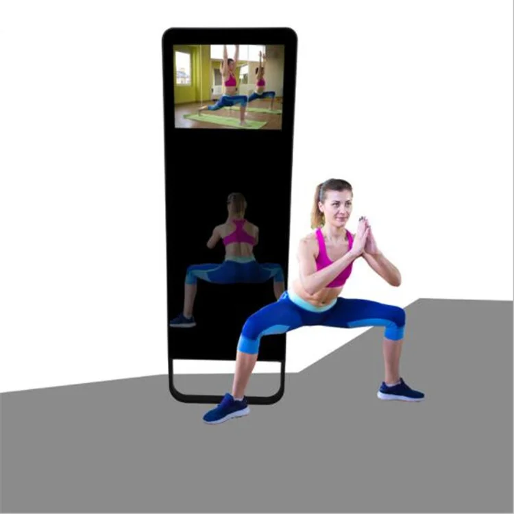 Large Interractive Workout Smart Home Trainer Electronic Glass Display fitness smart mirror for Gym Wall