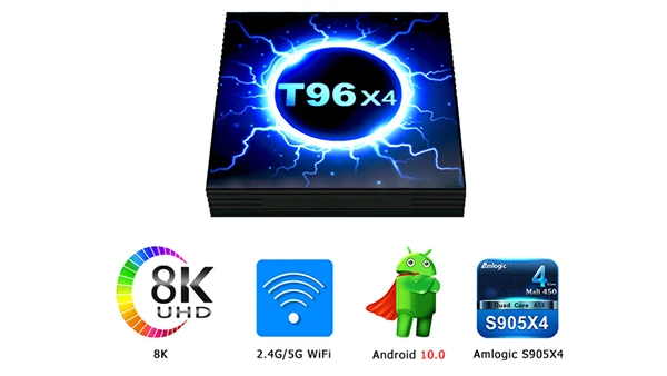 2021 новый продукт потокового медиа-плеер T96X4 S905X4 Android TV Box 8K Smart Hybrid телеприставка