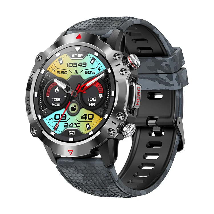 Luxury Digital Smart Wrist Watch BT Call 2023 Round KR10 Multifunction Sport Watches for Men Water Proof