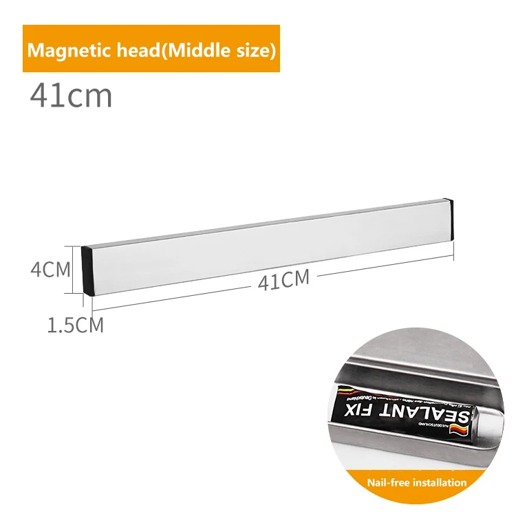 Hole-free magnetic knife holder wall-mounted magnet storage kitchen rack magnetic knife holder