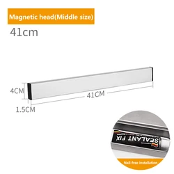 Hole-free magnetic knife holder wall-mounted magnet storage kitchen rack magnetic knife holder