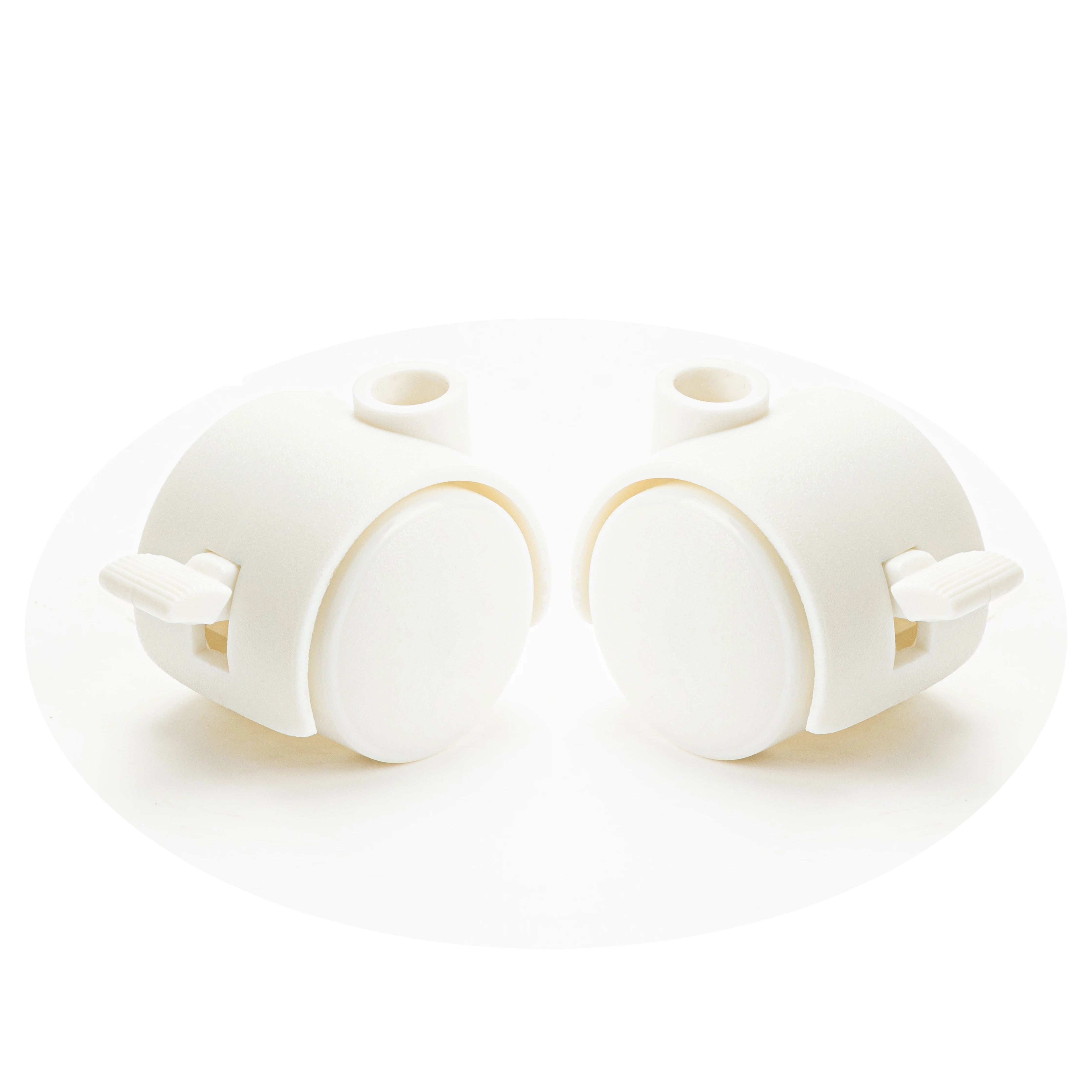 2 Inch 50mm Black Replacement Furniture Swivel Casters Wheel Castor With Side Brake