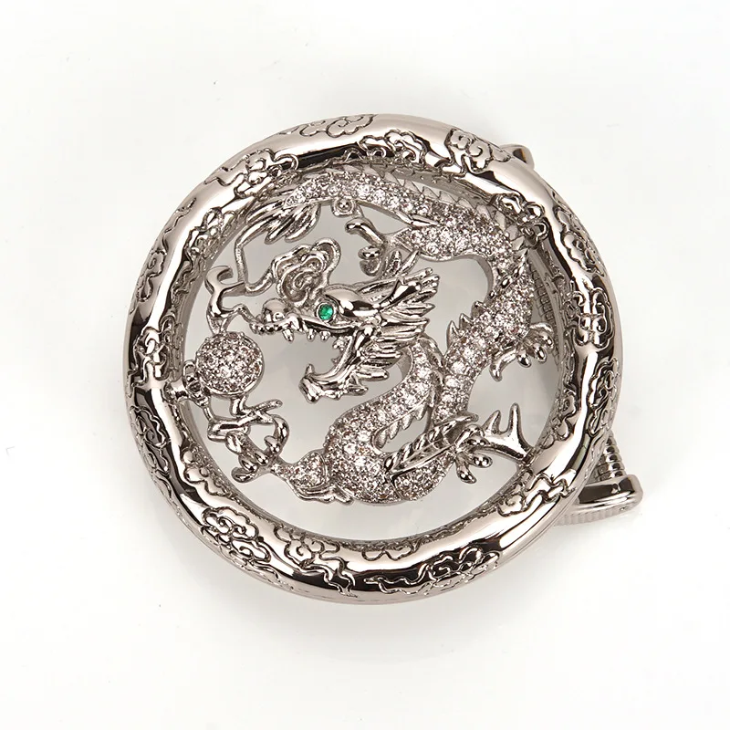 Male Classical Metal Belt Buckles Dragon Shaped Business Stainless Steel Luxury Belt Buckle