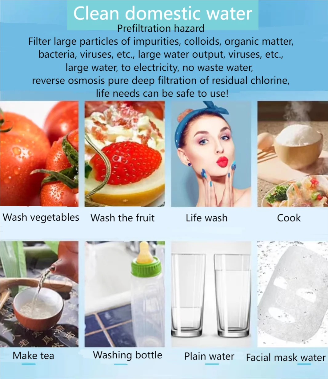800GPD Household Water Purifier System with Tank Water Filtration System Home Electric Ultrafiltration Machine  800 GPD 