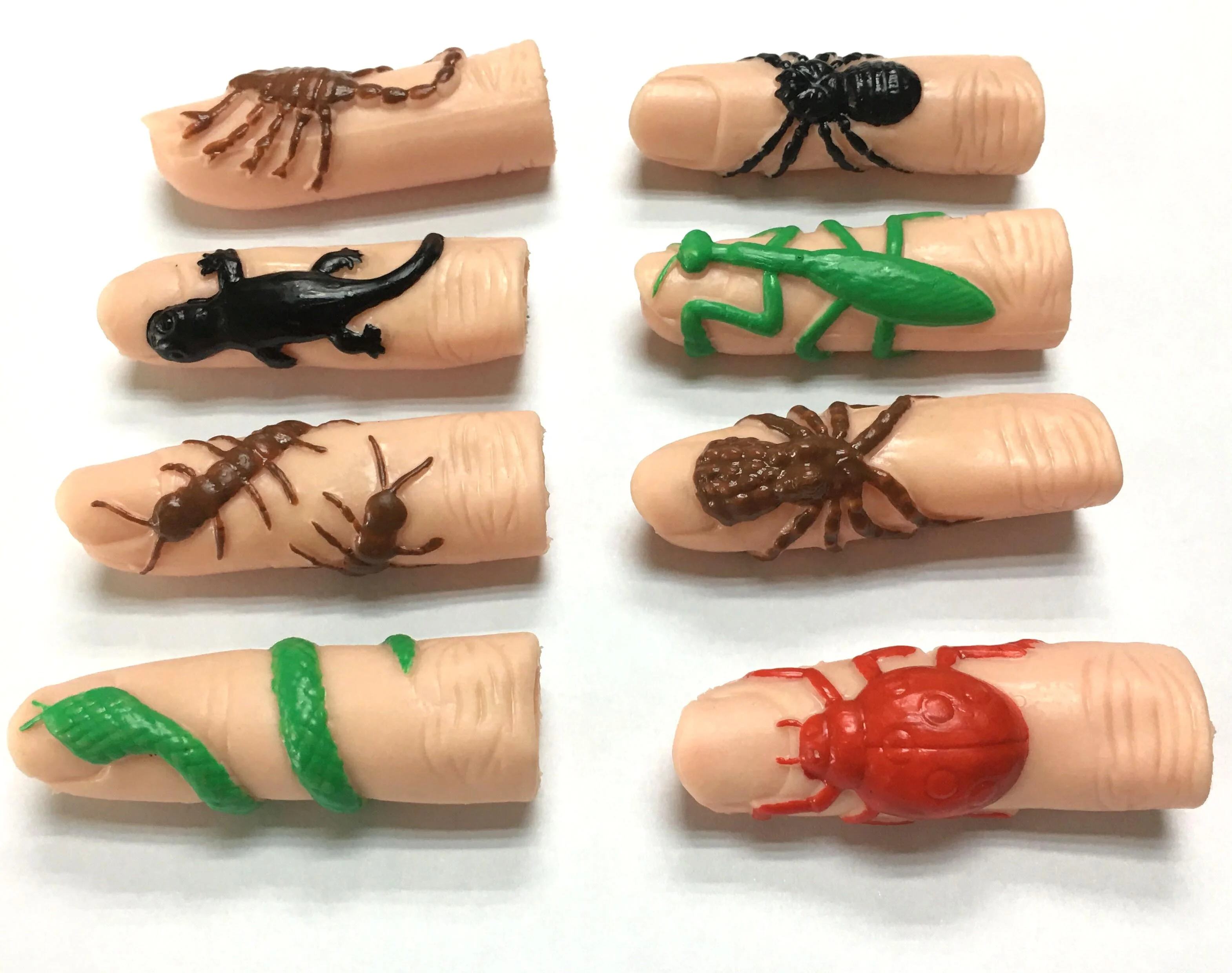 kid toys animal rubber finger puppets plastic
