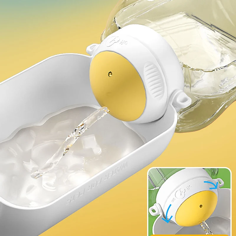 Fast Shipping Wholesale Manufacturer ABS 1.5L 2 in 1 Food & Water Pet Bowls in Travel Portable Pet Dog Water Bottle for Outdoor