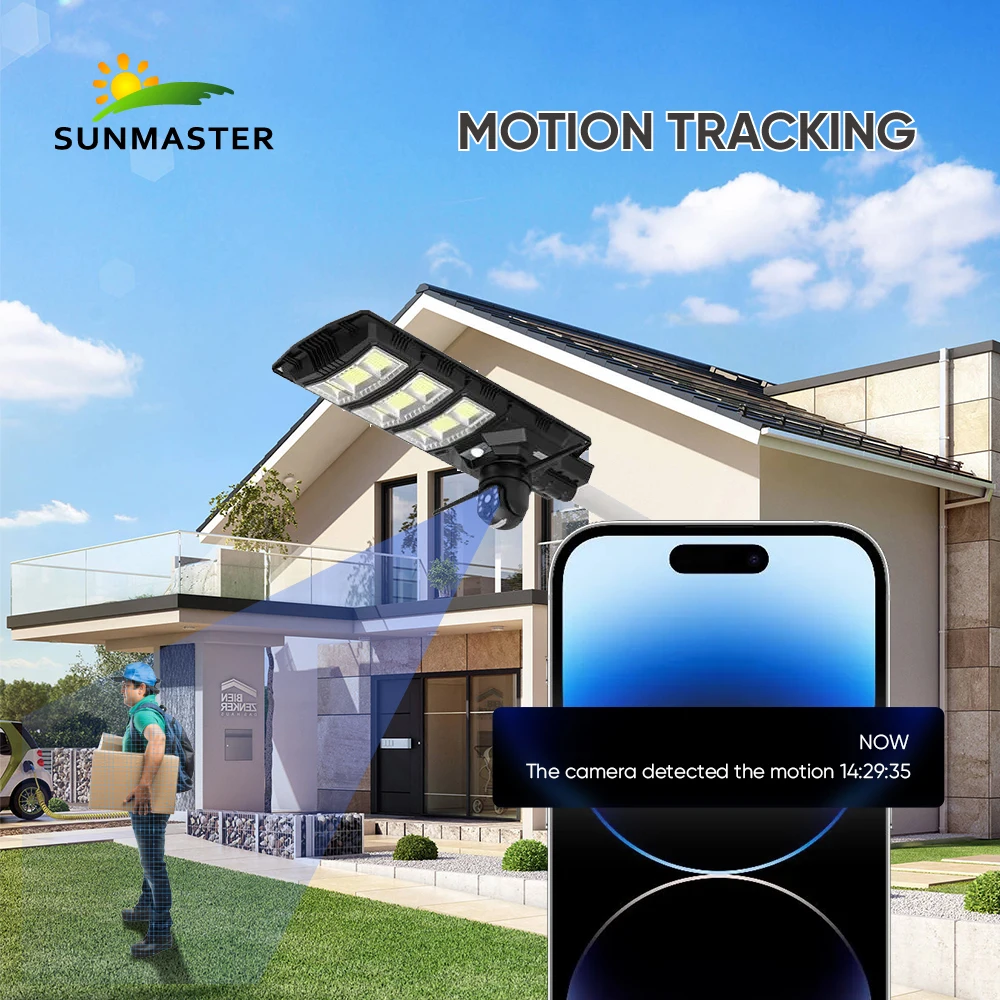Street Lights Solar Panels Lamparas Solares Con Camara Seguridad With Cctv Wifi Camera 4G solar panel with luminaire and camera