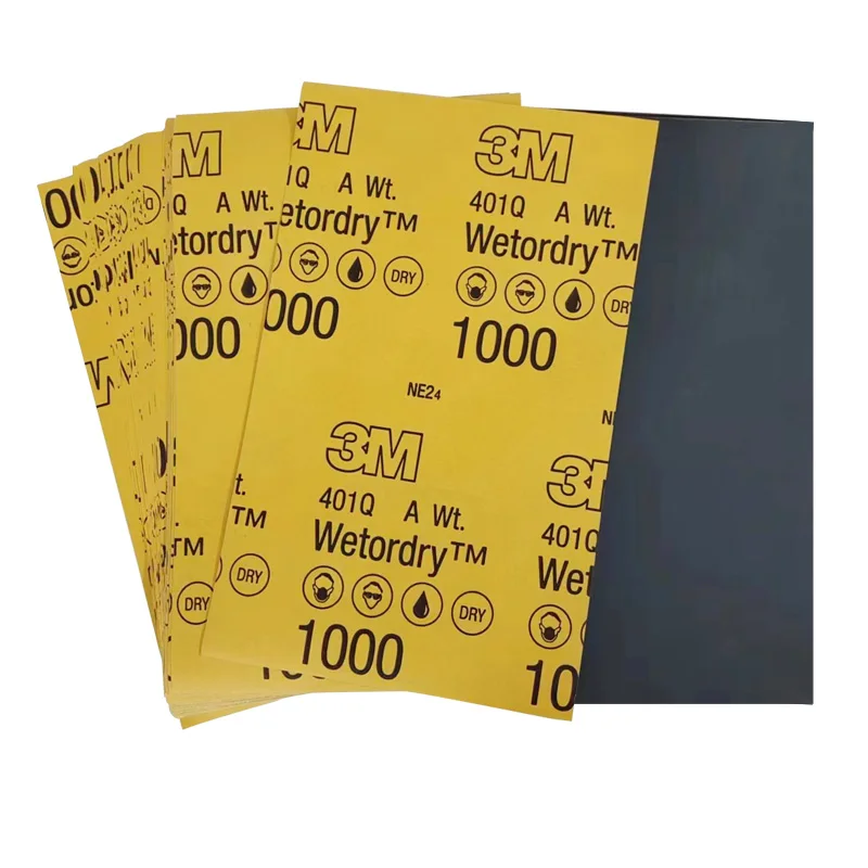 Original 3M401Q 1000 Mesh Sandpaper Small Sheet Water Sand Leather Car Paint Spray Polishing  Beauty Abrasive