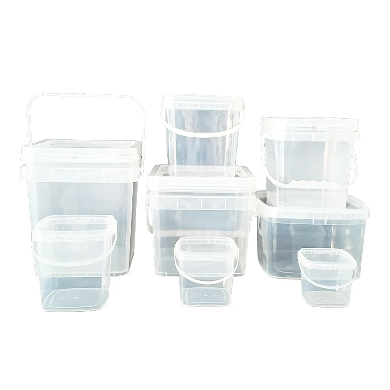 Factory wholesale  Pet freeze-drying bucket 5L 10L  food grade Bucket with lids Custom Square Plastic Bucket