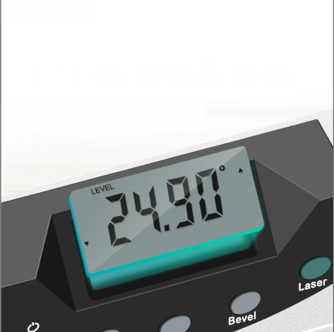 High Precision Aluminum Alloy 150MM Digital Laser Level Ruler Angle With Magnet