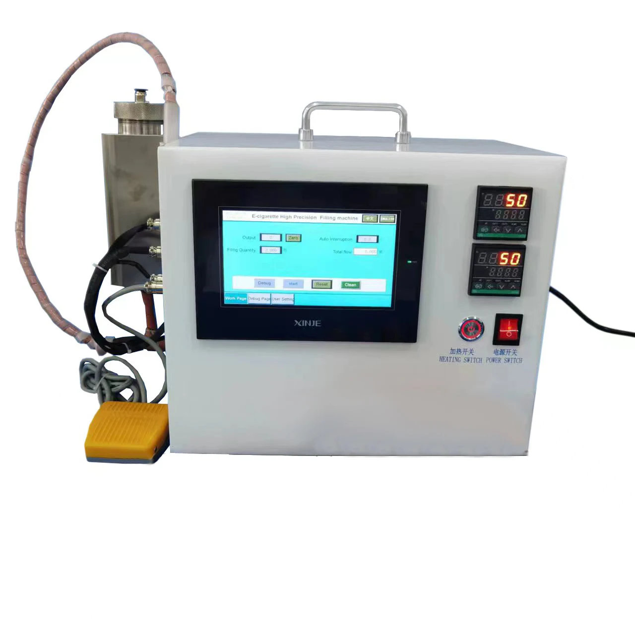 UKETA professional semi automatic 0.5ml 1ml 2ml thick oil filling machine preheat liquid filling machine