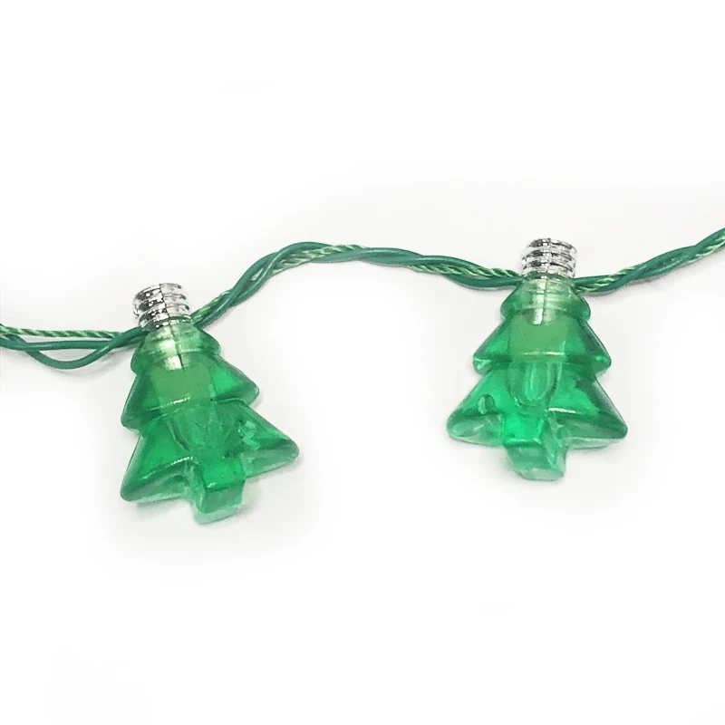 Hot sale christmas light 6 LEDs green light up christmas necklace