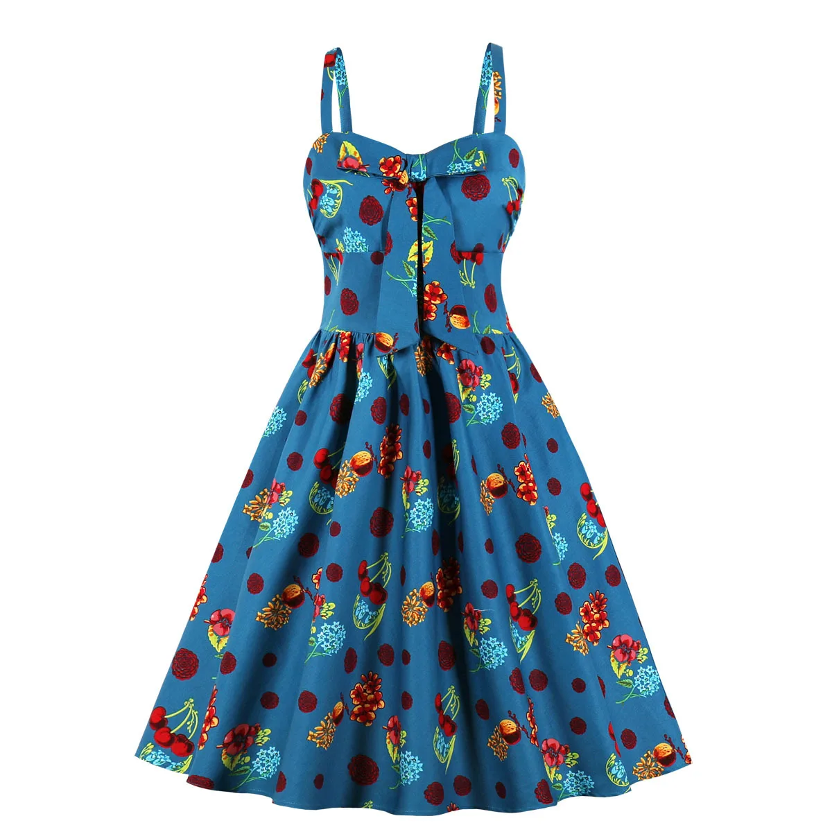 Fashion high quality Floral Print Vintage Dress beautiful elegant Tie Dye Party Prom Formal Dress AL0024