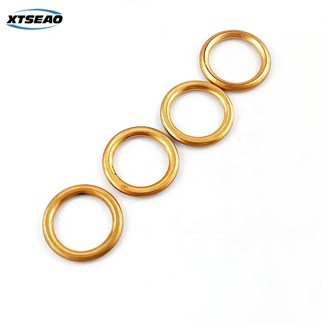 copper crush washer filled with non-asbestos graphite gasket copper hollow washers copper o ring