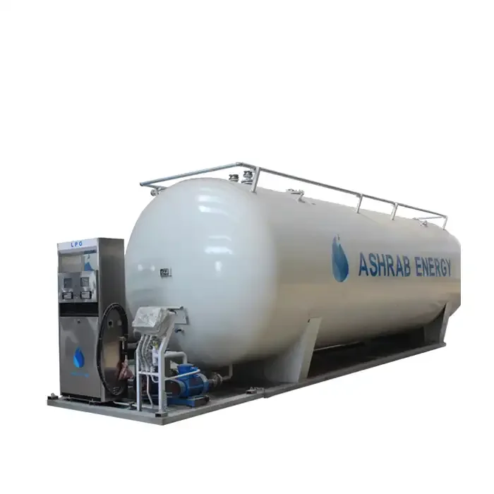 Gas Station Mobile Skid Mounted Lpg Refill Station Petrol Gas Station For Car And Cylinder Refill