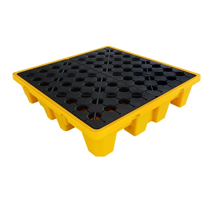 Enlightening pallet factory supply 1000 litre chemical water storage plastic single ibc spill pallet for ibc tank