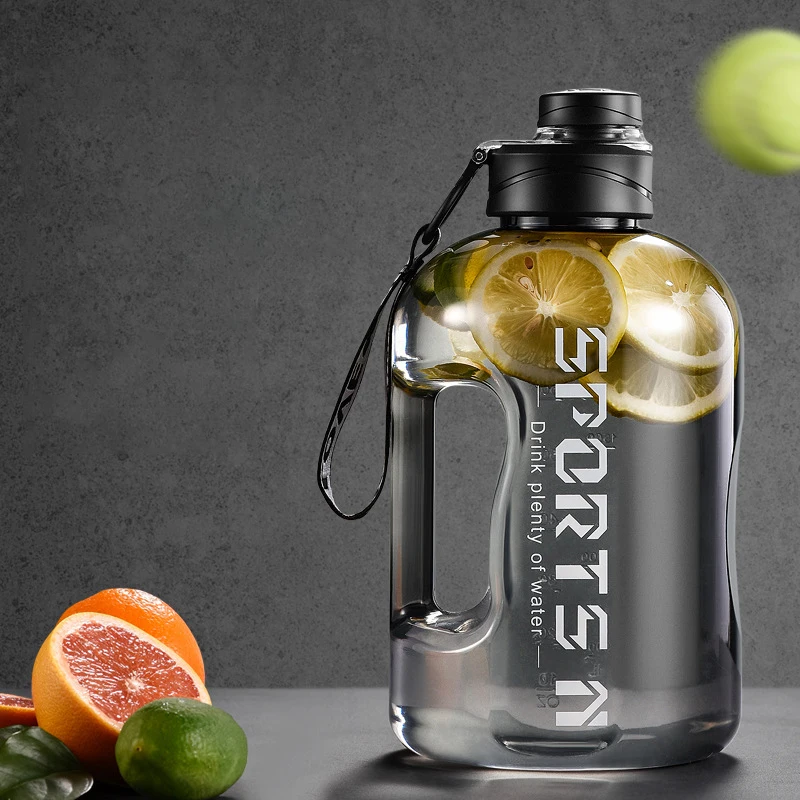 Large Capacity Straw Big Belly Cup Sports Water Bottle Container Pupil Portable Plastic Space Cup