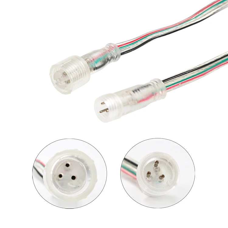 Custom T-type cable extension cable female male connector AWG20 22 18 For LED connect