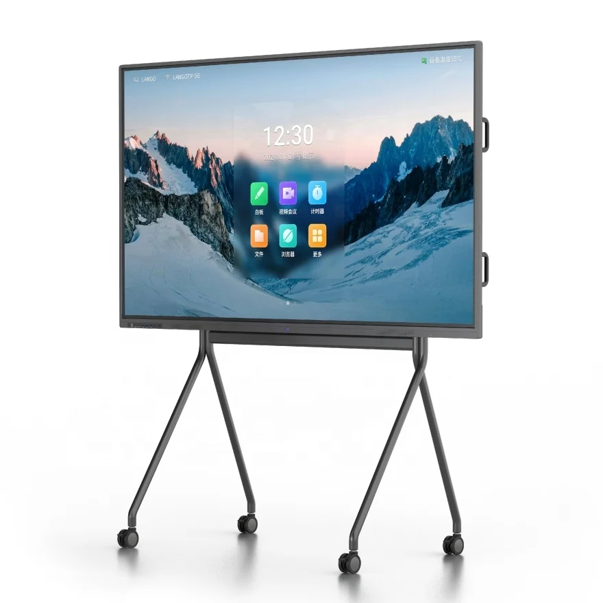 55 65 75 86 100 110 inch 4K Display Smart Whiteboard Interactive Smart Boards For Education Featuring Finger Multi Touch Screen