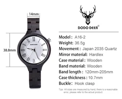 DODO DEER Top Brand Quartz Wood Watch OEM with Roman Numerals Female Chinese Wholesale Wooden Watches