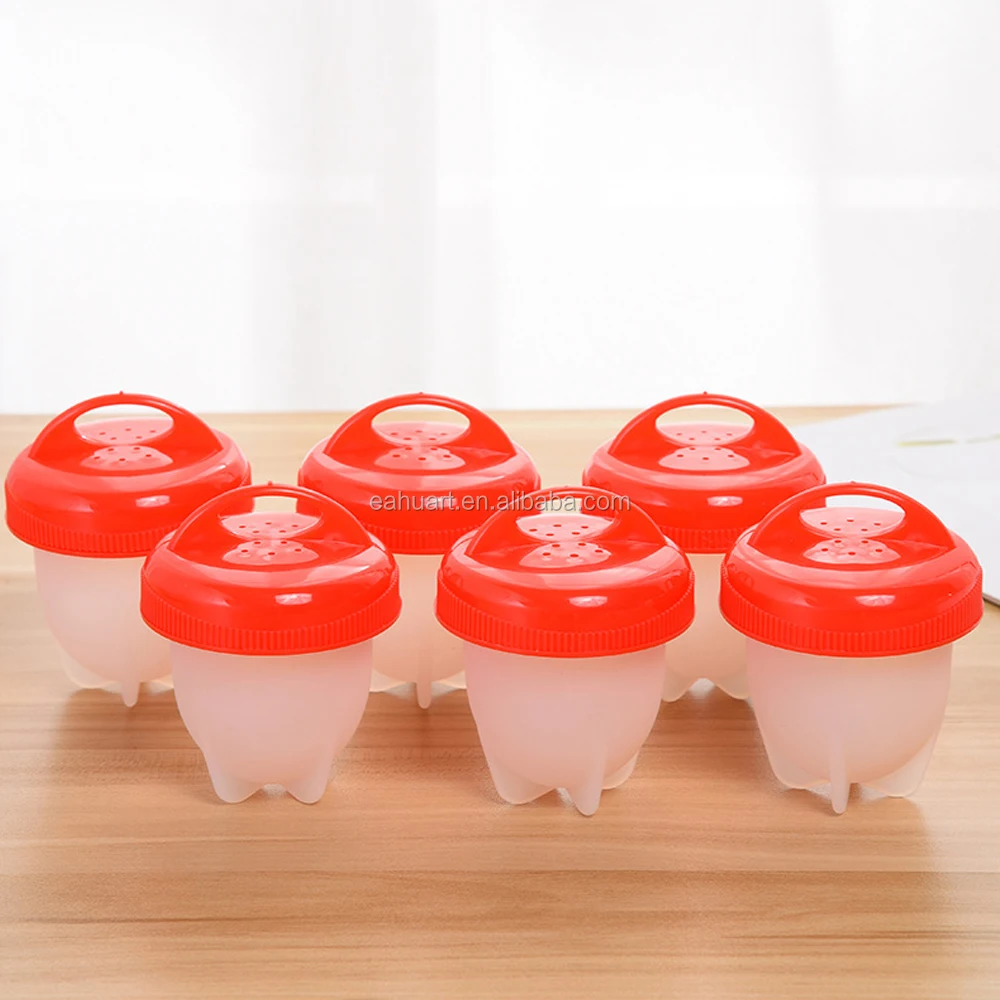 Best selling kitchen gadgets spiral egg holder silicone steamer silicone egg boiler with custom logo