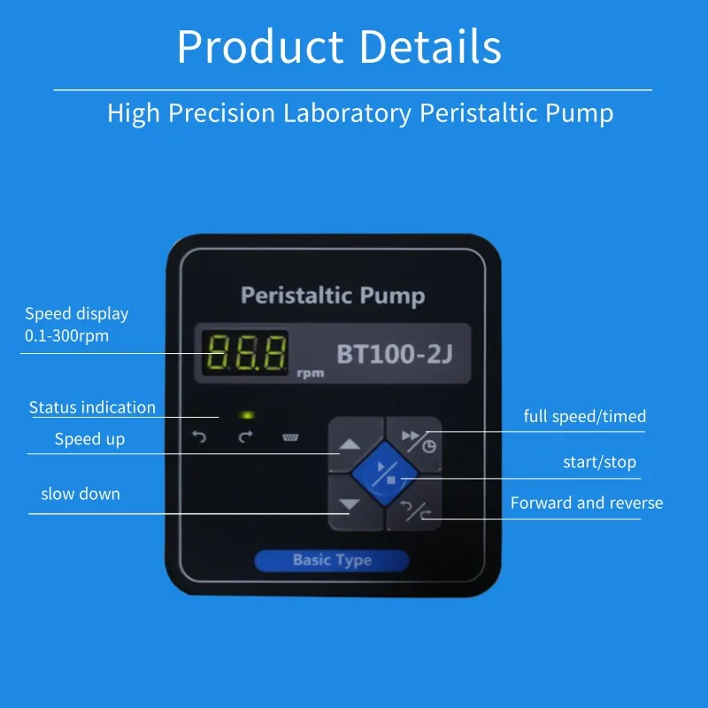 Ditrontech lab electrolyte flow peristaltic pump for battery system lab fluid circulation pump