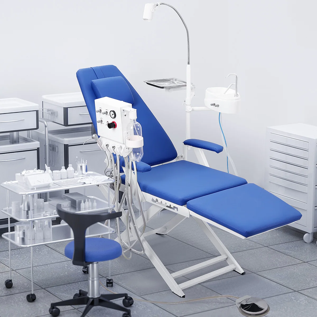 2024 New Dental Chair unit with ce,iso high quality portable dental chair foldable portable dental chair