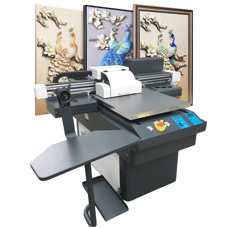 Hot selling 6090 size CE certificate 3 TX800 light phone case glass bottle ceramic card 3D LED UV flatbed printer