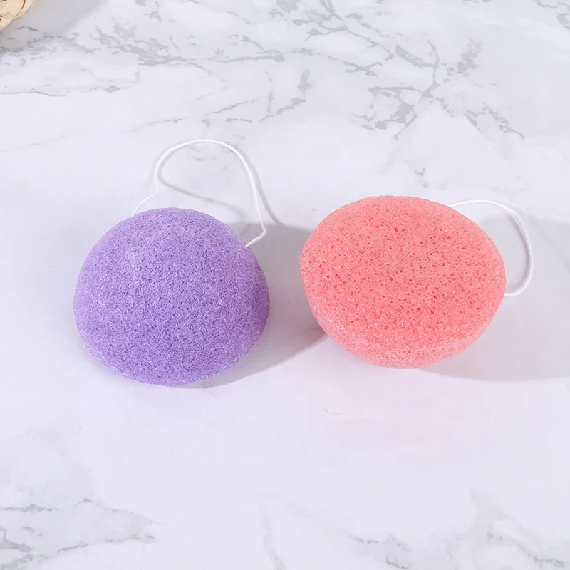 Wholesale 100% Natural Organic Facial And Shower Japan Konjac Sponge For Face Cleansing With Different Shape And Colors