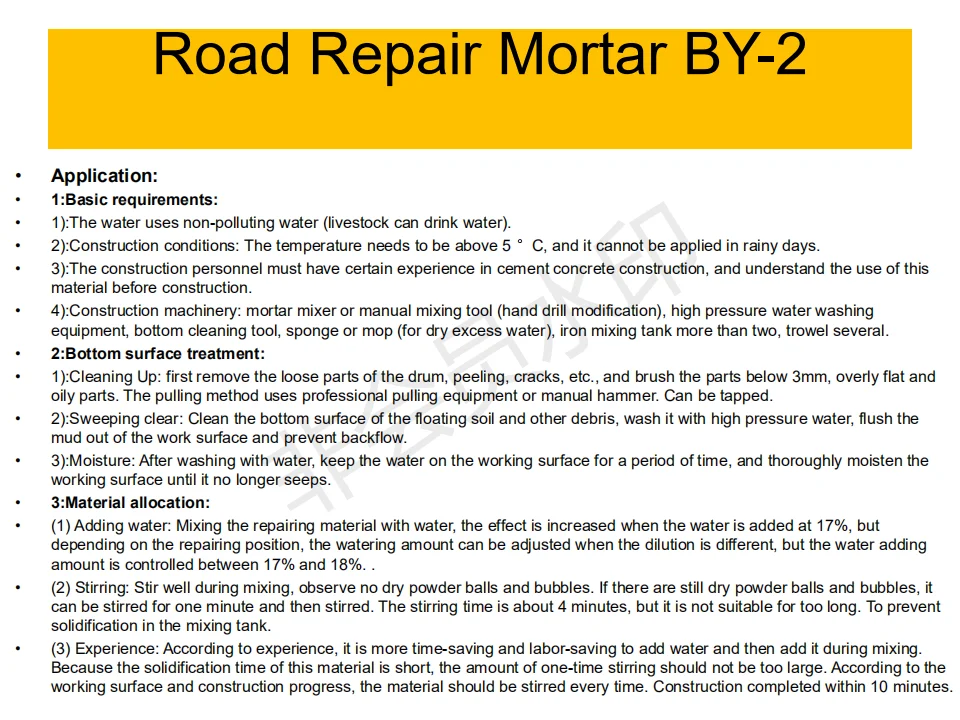 cement based repair mortar and finishing coat mortar for Indoors and outdoors