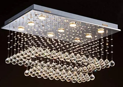2024 high quality K9 Crystal chandelier with 9 lights and 2 floors, modern recessed ceiling lamp modern chandelier for bedrooms