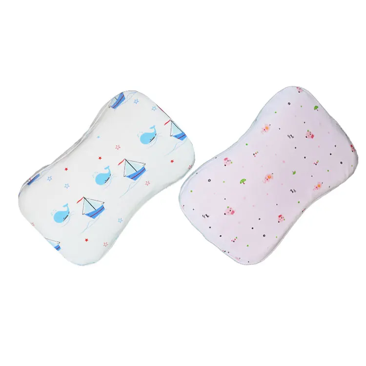 
Lovely Bear Shape Positioning Organic Anti Roll Infant Sleep Toddler Pillows Flat Head Shaping Newborn Baby Memory Foam Pillow 