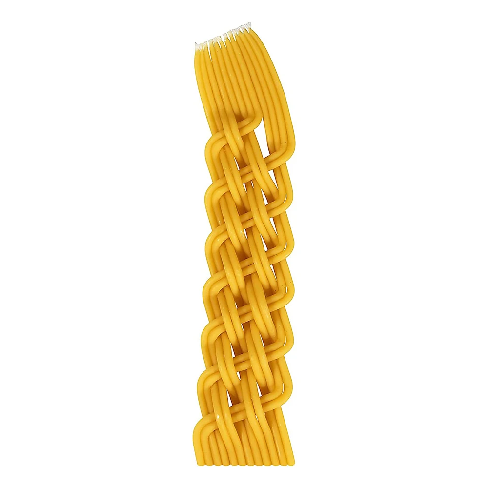 Braided Beeswax Havdalah Candle - Pure Bees Wax Shabbat Candle - Shabbat Judaica Gift - Flat Braid